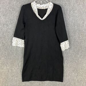 Hailey Lyn Dress Women's Large‎ Sweater Rayon Blend Black L Adults